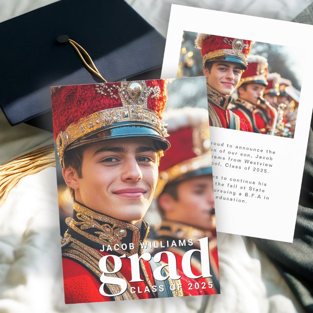 Anuncio Graduación fotográfica de la banda de secundaria m (Available in both printed and instant download digital formats.)