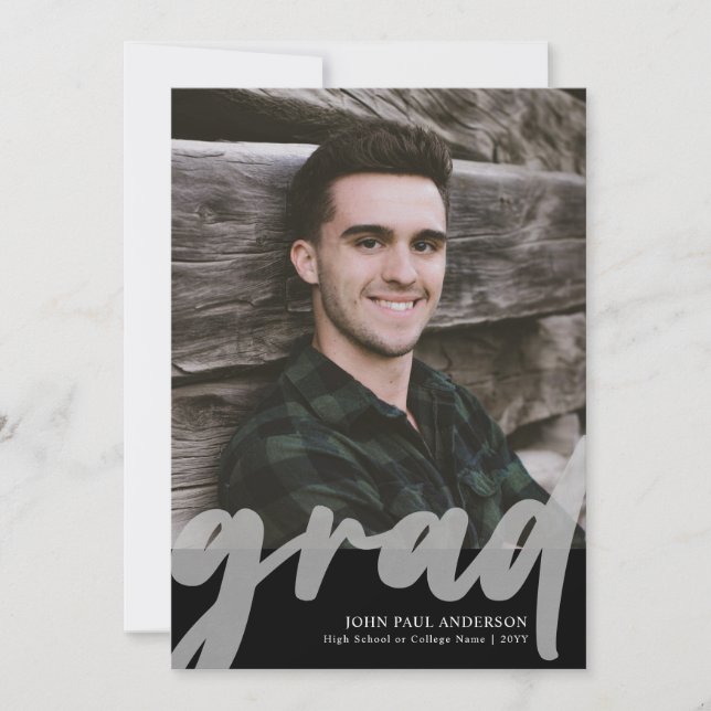 Anuncio Graduación fotográfica de la escuela secundaria de (Anverso)