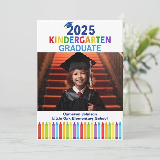 Anuncio Graduación fotográfica de niños Personalizados de  (Anverso de pie)