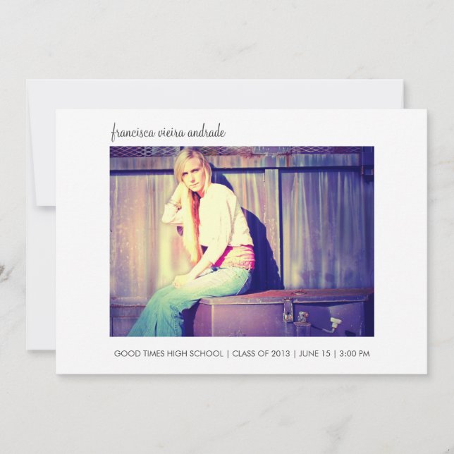 Anuncio Graduación fotográfica de secundaria 2013 Minimali (Anverso)