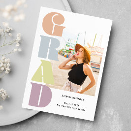 Anuncio Graduación fotográfica Retro Groovy Pastel 2