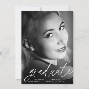 Anuncio Graduación fotográfica simple de caligrafía modern