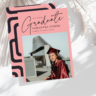 Anuncio Graduación geométrica de la foto del graduado de g