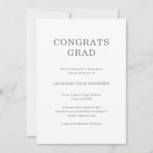 Graduación Grad Classic Gray Non Photo Graduation