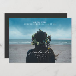 Anuncio Graduación horizontal de guión blanco en línea