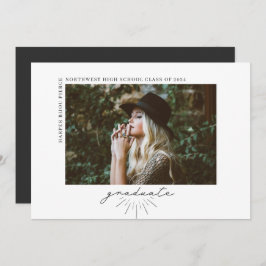 Anuncio Graduación horizontal de guión de línea