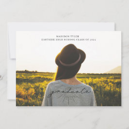 Anuncio Graduación horizontal de guión negro en línea