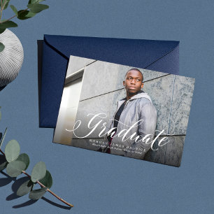 Anuncio Graduación horizontal de la marina con guión clási