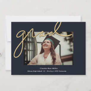 Anuncio Graduación manuscrita de la Marina Grad y la Oro P