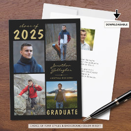 Anuncio Graduación mínima 5 guión de Collage de fotos