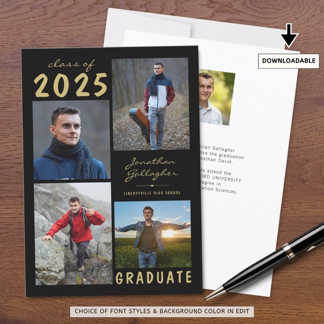 Anuncio Graduación mínima 5 guión de Collage de fotos (Subido por el creador)