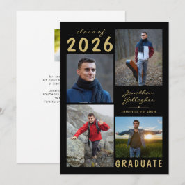 Anuncio Graduación mínima 5 guión de Collage de fotos