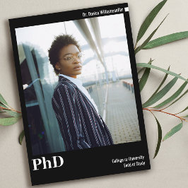 Anuncio Graduación mínima de doctorado en fotografía blanc