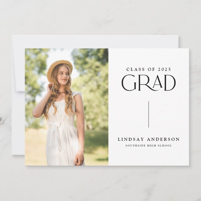 Anuncio Graduación Minimalista moderna de fotografía (Anverso)