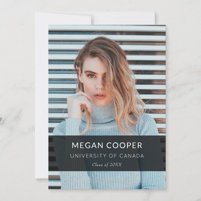 Anuncio Graduación Minimalista moderna de fotografía (Anverso)