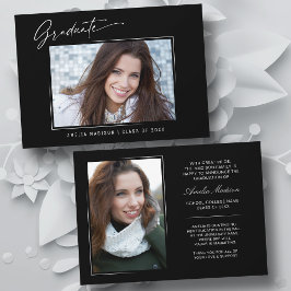 Anuncio Graduación moderna de caligrafía en tinta de tinta