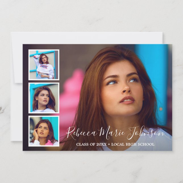 Anuncio Graduación moderna de Collage de fotos simple (Anverso)