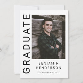 Anuncio Graduación Moderna De Fotografía En Blanco Y Negro