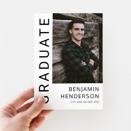 Anuncio Graduación Moderna De Fotografía En Blanco Y Negro