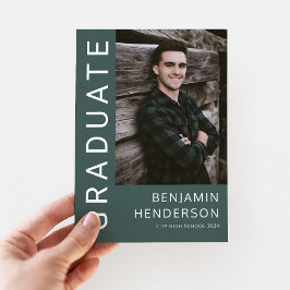 Anuncio Graduación moderna de fotografía verde