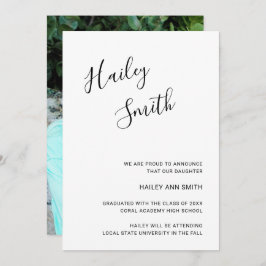 Anuncio Graduación moderna de fotografías en blanco y negr