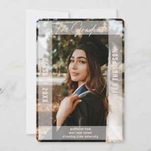 Anuncio Graduación moderna de fotos de Vellum en Rubor