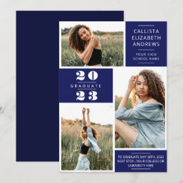 Anuncio Graduación moderna de la cuadrícula fotográfica az