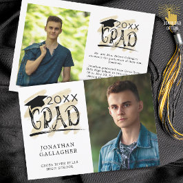 Anuncio Graduación moderna Pincel tipografía grado 2 Fotos