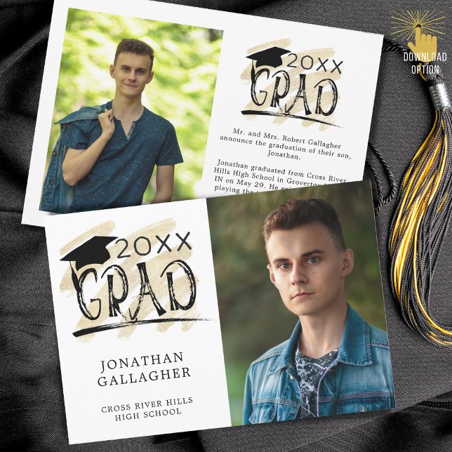 Anuncio Graduación moderna Pincel tipografía grado 2 Fotos (Subido por el creador)