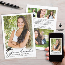 Graduación Moderno Script Simple 5 Foto