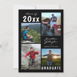 Anuncio Graduación Nombre manuscrito 4 Collage de fotos Ne