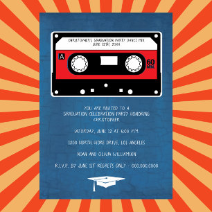 Anuncio Graduación Parte de Graduación de Cinta Retro Mix