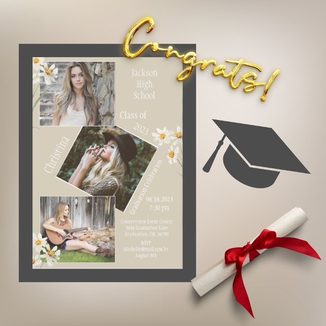 Anuncio Graduación personalizada de collage de fotos 4 imá (Subido por el creador)