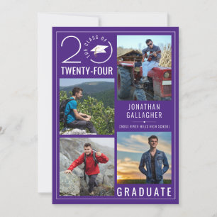 Anuncio Graduación púrpura moderna 4 fotos