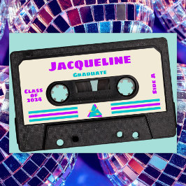 Anuncio Graduación Retro Ochties Purple Mix Tape 2025