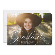 Graduación roja elegante para graduados de escritu