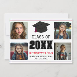 Anuncio Graduación Rojo y Azul 