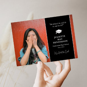 Anuncio Graduación simple de foto de graduado