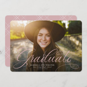 Anuncio Graduación simple de guionista dorado de grado