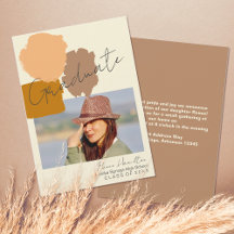 Graduación simple y moderna de Boho Terracotta