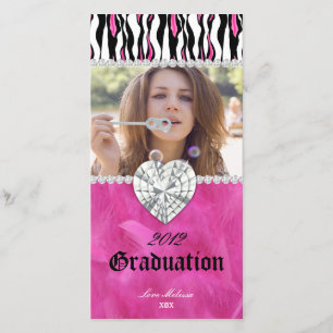 Anuncio Graduación Tigre cebra Diamante Jewel Dulce 16