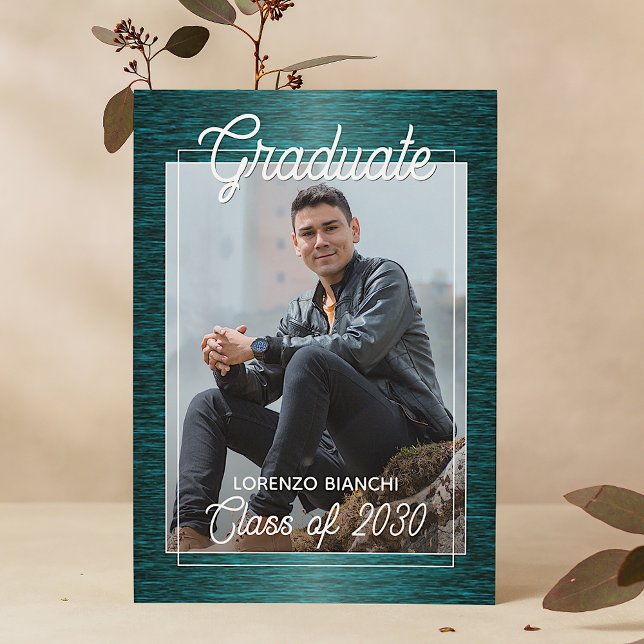 Anuncio Graduación verde azul oscuro brillante (Subido por el creador)
