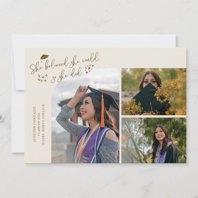 Anuncio Graduada Crema Ella Creía Multi Foto (Anverso)