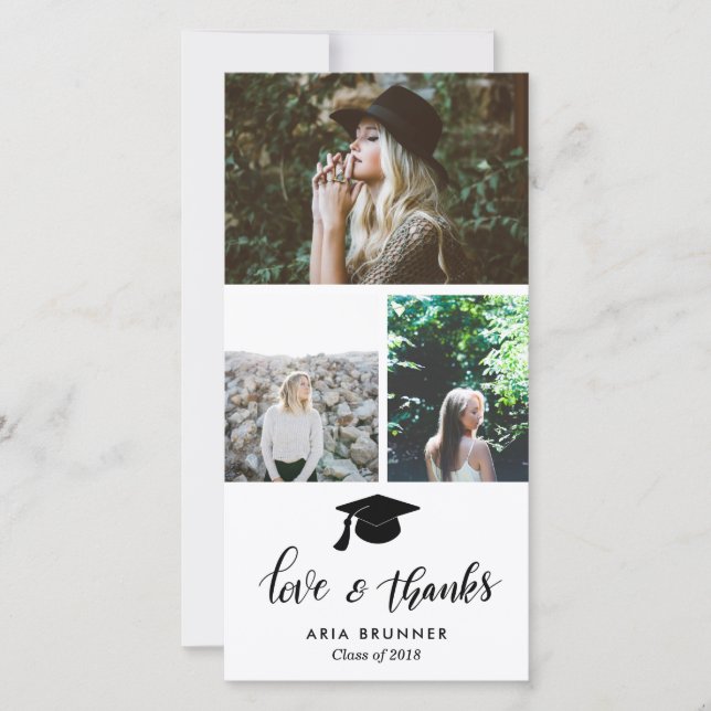 Anuncio Graduada Gracias Tres Foto Simple (Anverso)