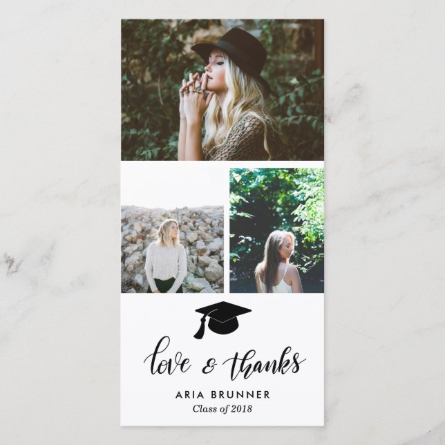 Anuncio Graduada Gracias Tres Foto Simple (Anverso)