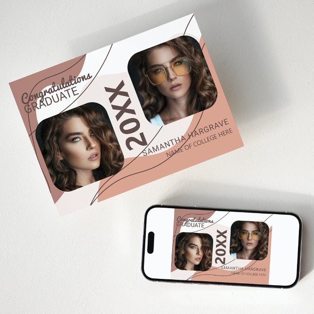 Anuncio Graduada Moderna | 2 Collage de Fotos Graduación (Subido por el creador)