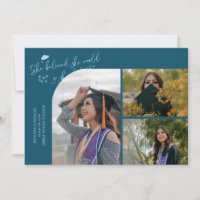 Graduada Verde Turquesa Ella Creyó Multi Foto