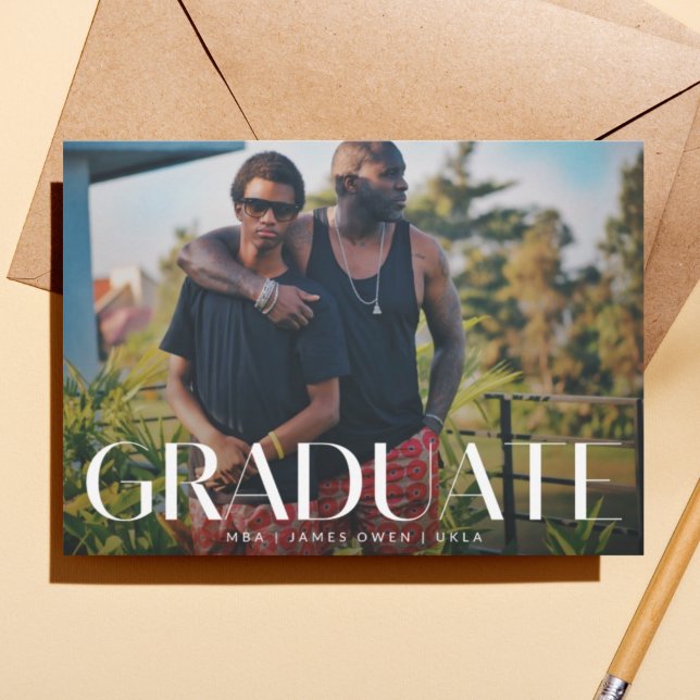 Anuncio Graduado blanco | Modern Grad Photo 2024 (Subido por el creador)