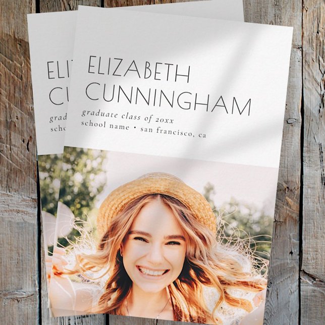 Anuncio Graduado de 20XX Graduación de Foto Minimalista (Subido por el creador)