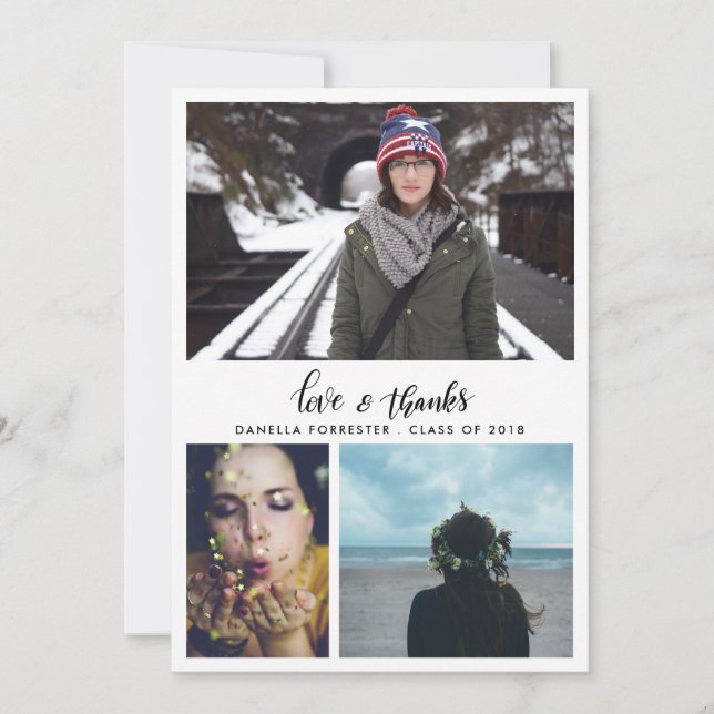 Anuncio Graduado De Cuta Gracias Guiar Tres Fotos (Anverso)